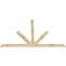 Ekena Millwork Saratoga Rough Sawn Timber Gable Bracket, Douglas Fir, 84"W x 53"H x 2"D x 4"F, 15/12 Pitch GBW084X53X0204SAR00RDF - alternate 2